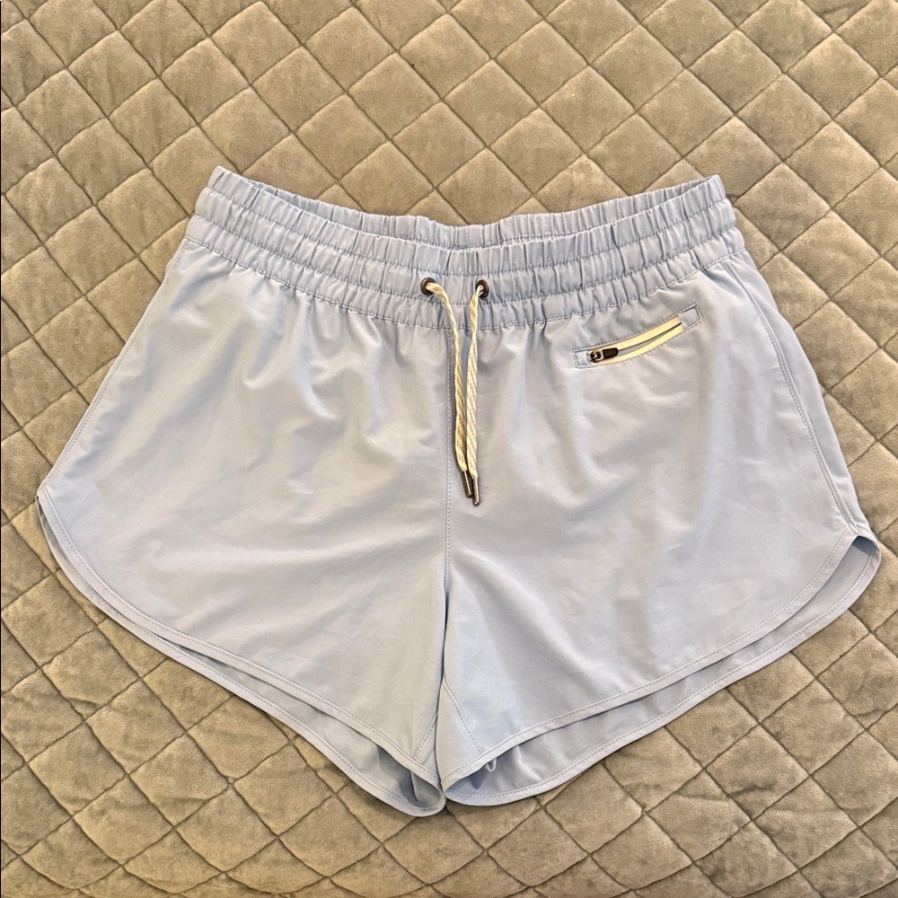 Vuori Clementine 2.0 Surf Blue Athletic Shorts 4”